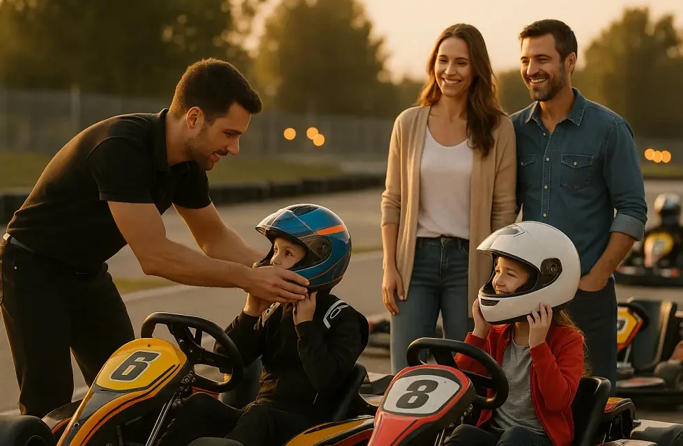 Seguridad en karting para niños y familias